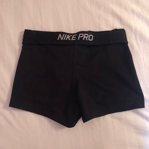 Black Nike pro shorts